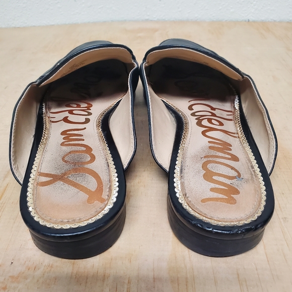 Sam Edelman Black Leather Slip-on Loafers Size 8M - Picture 5 of 10